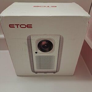 Etoe Model A1192 E2 Pro Projector Native 1080P FHD 4K, WiFi, 5G, Bluetooth, Apps